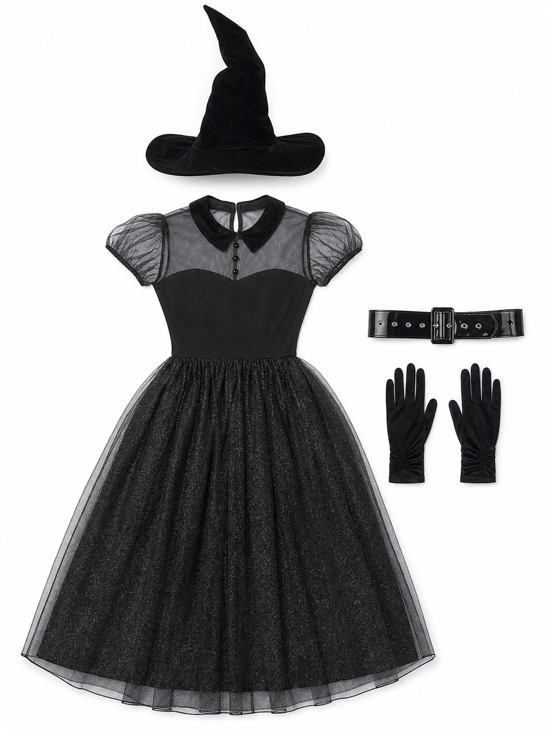 Halloween Costume with Dress and Hat
