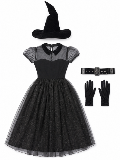 Halloween Costume with Dress and Hat