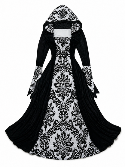 Gothic Victorian-Style Hooded Dress