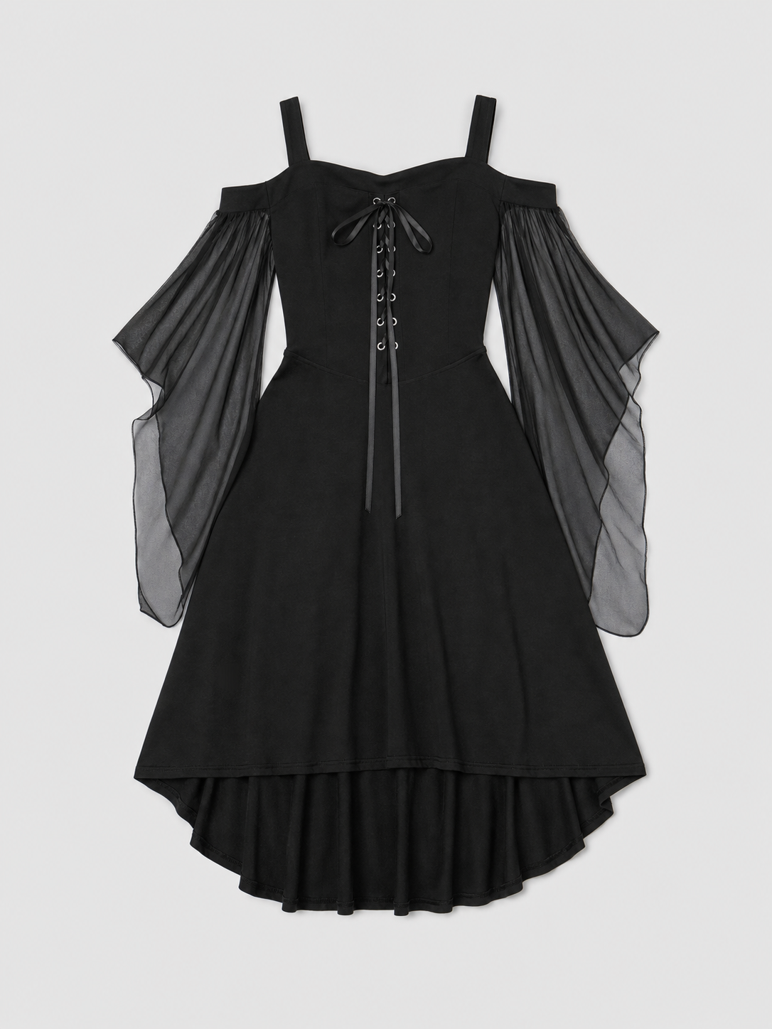 Gothic Lace-Up Strappy Dress