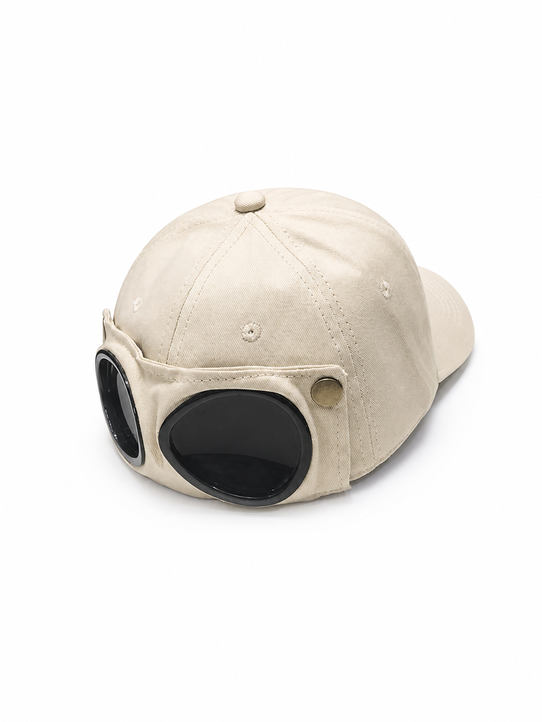 Carnival Beige Cap with Glasses