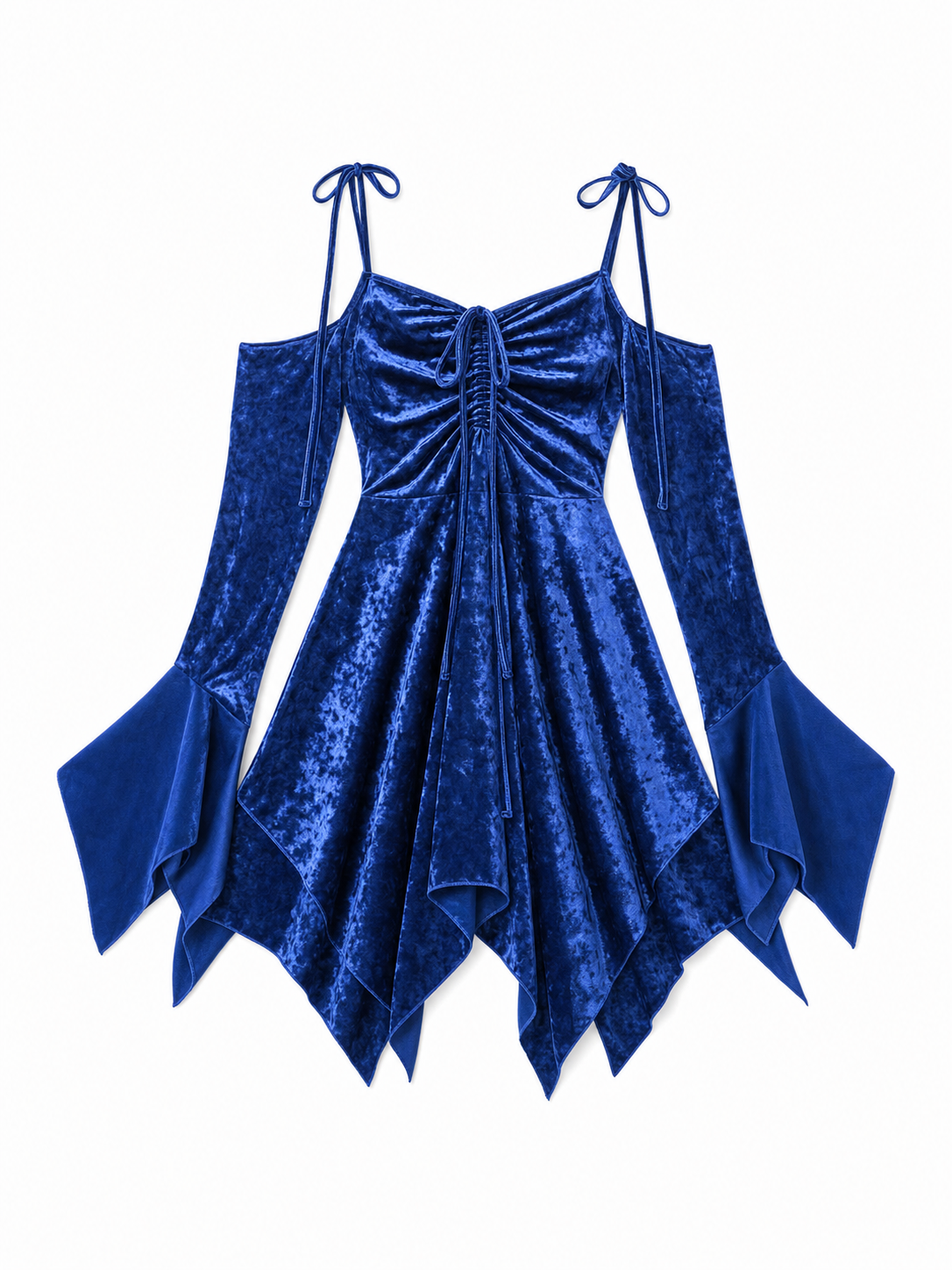 Off-the-Shoulder Dress with an Asymmetrical Hem