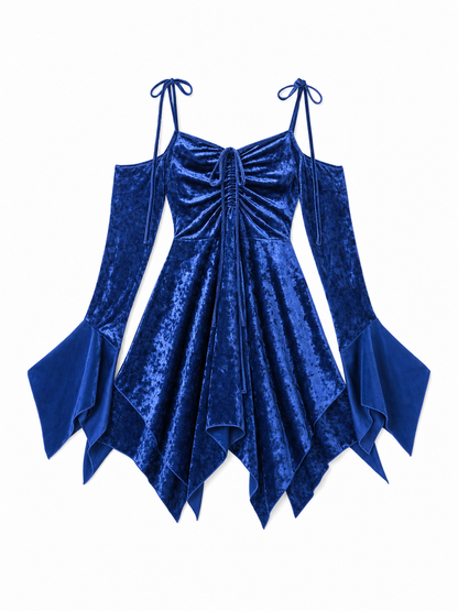 Off-the-Shoulder Dress with an Asymmetrical Hem