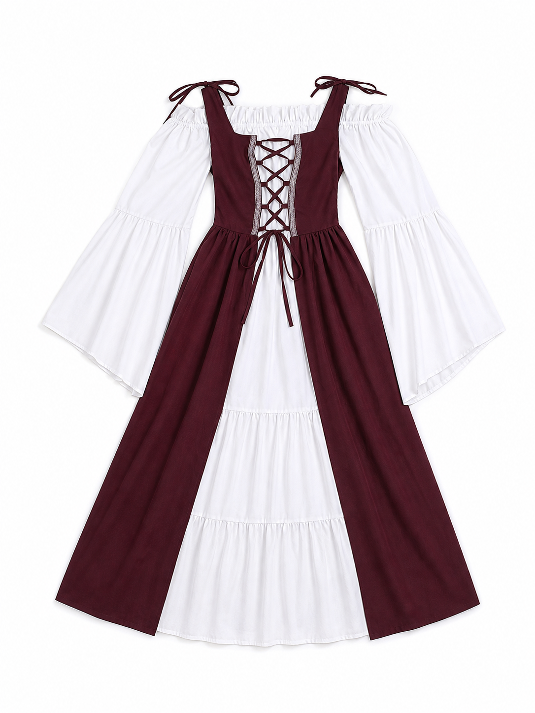 Renaissance-Style Medieval Dress with Lacing