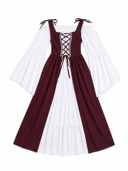 Renaissance-Style Medieval Dress with Lacing