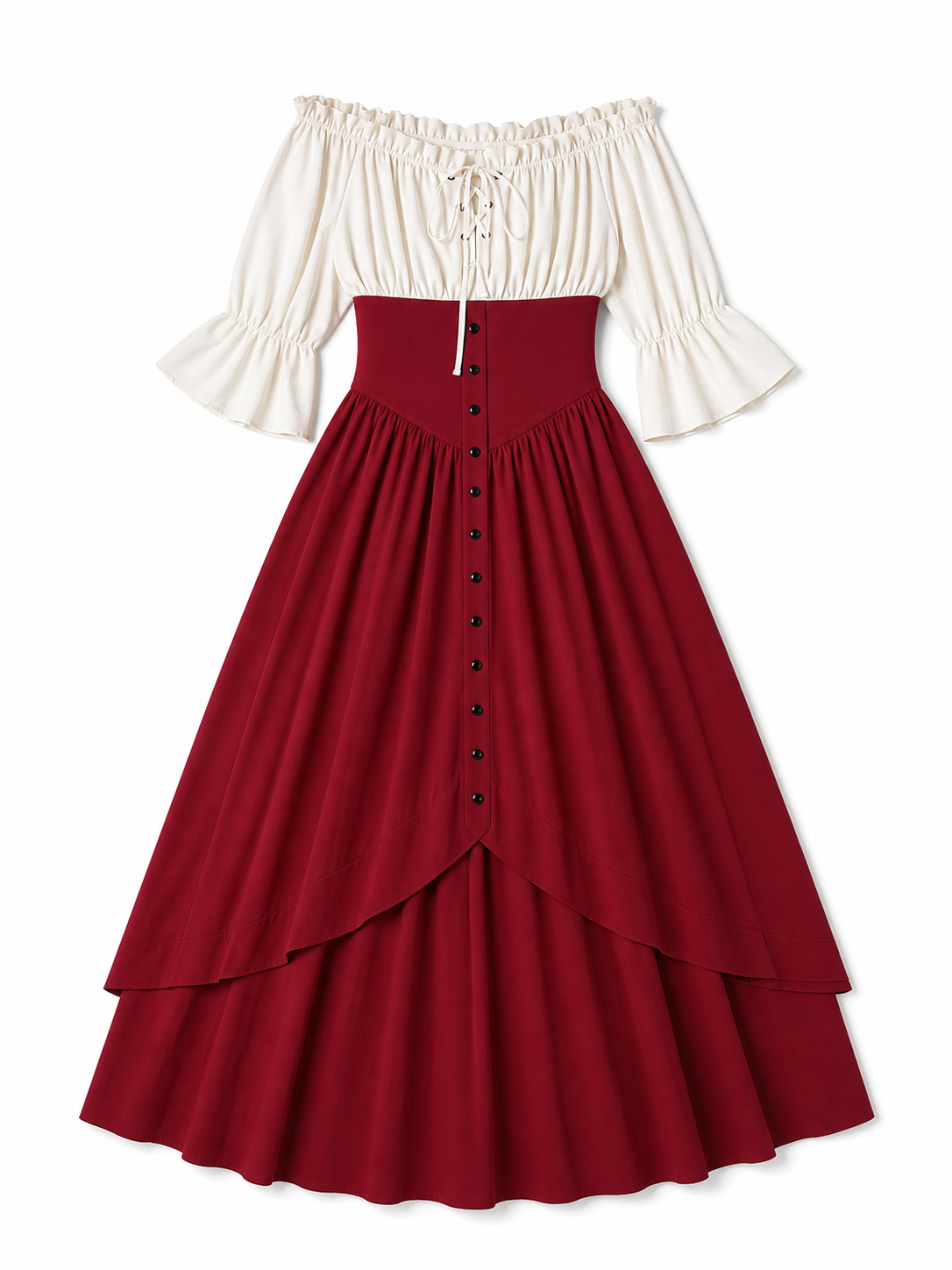 Vintage Off-the-Shoulder Dress