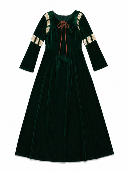 Retro Costume Dress with Gold Court-Style Details
