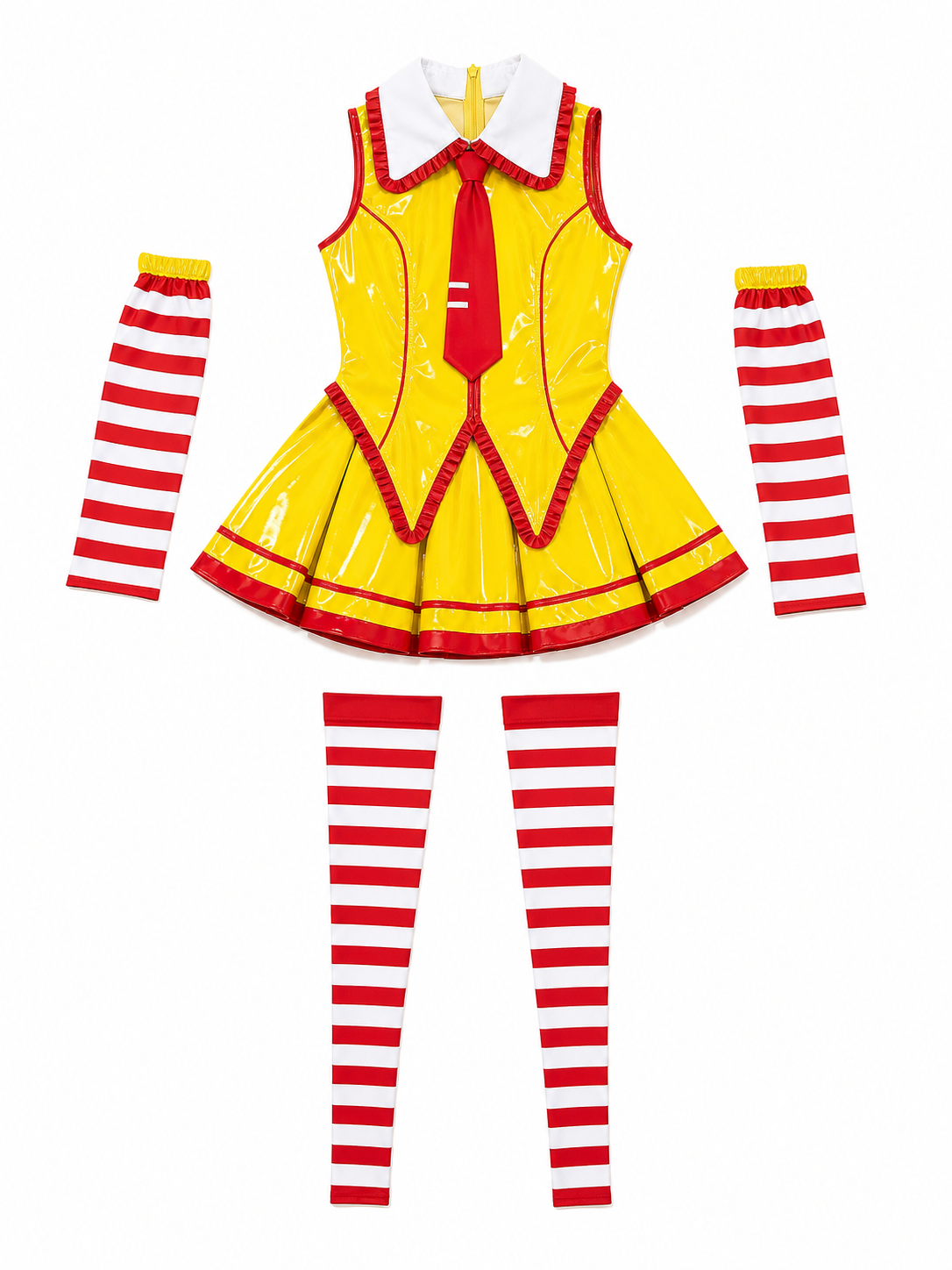 Cosplay Costume with Dress, Sleeves, and Stockings