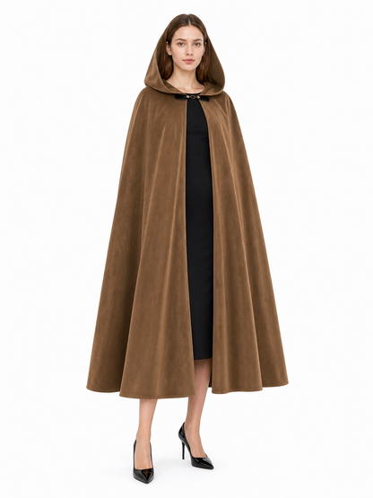 Brown Hooded Costume Cloak