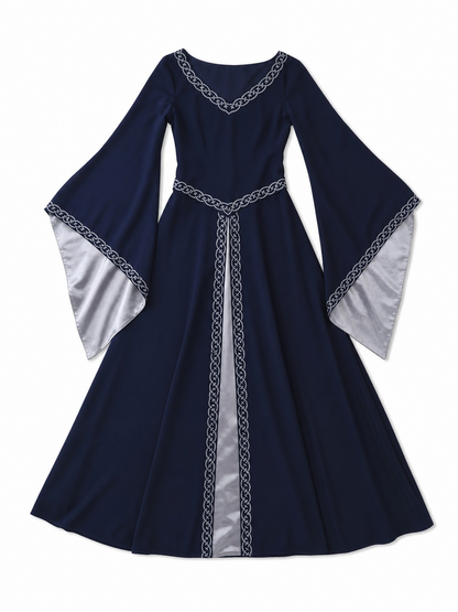 Long-Sleeve Medieval-Style Maxi Dress