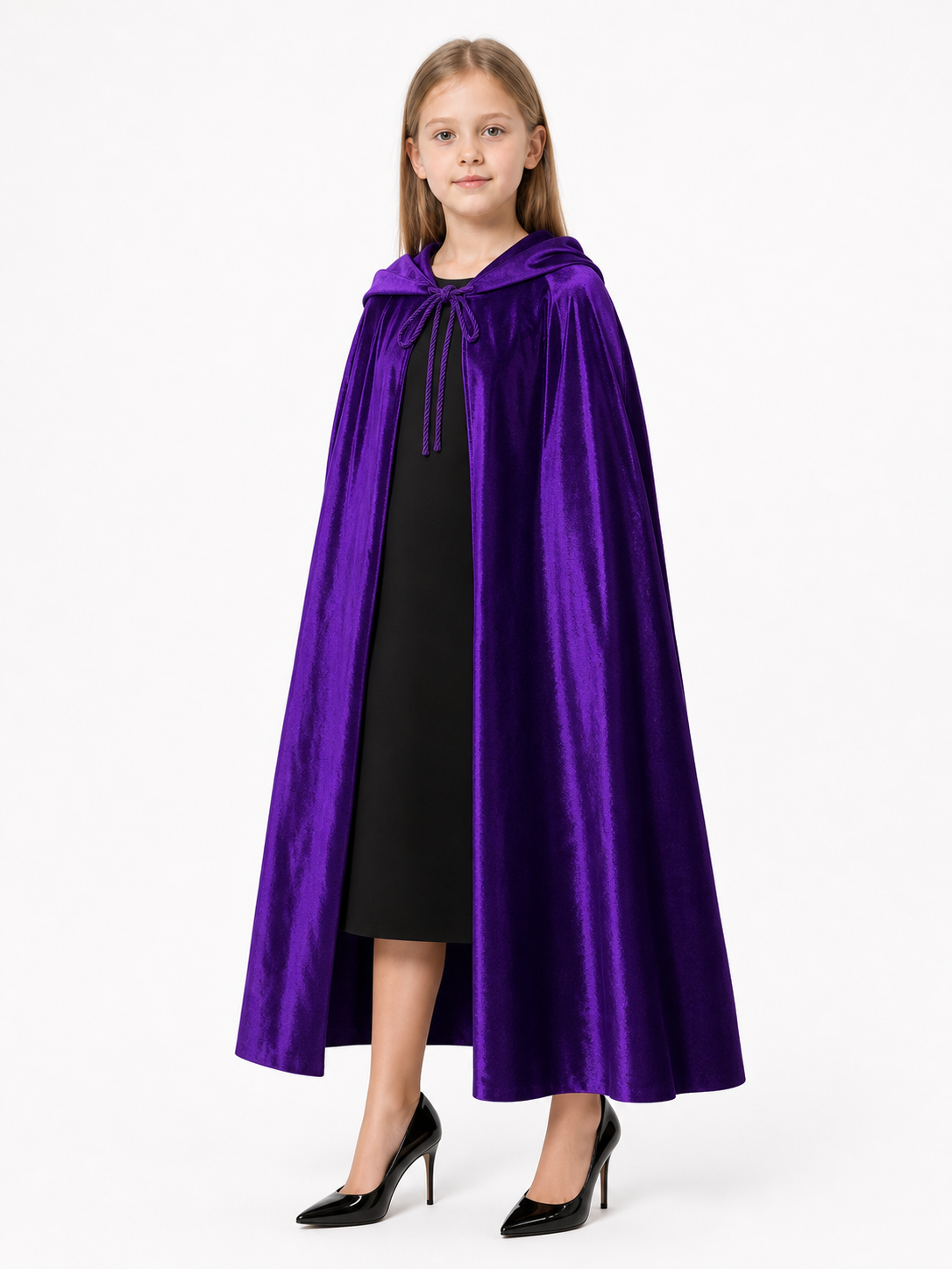 Purple Hooded Carnival Cape