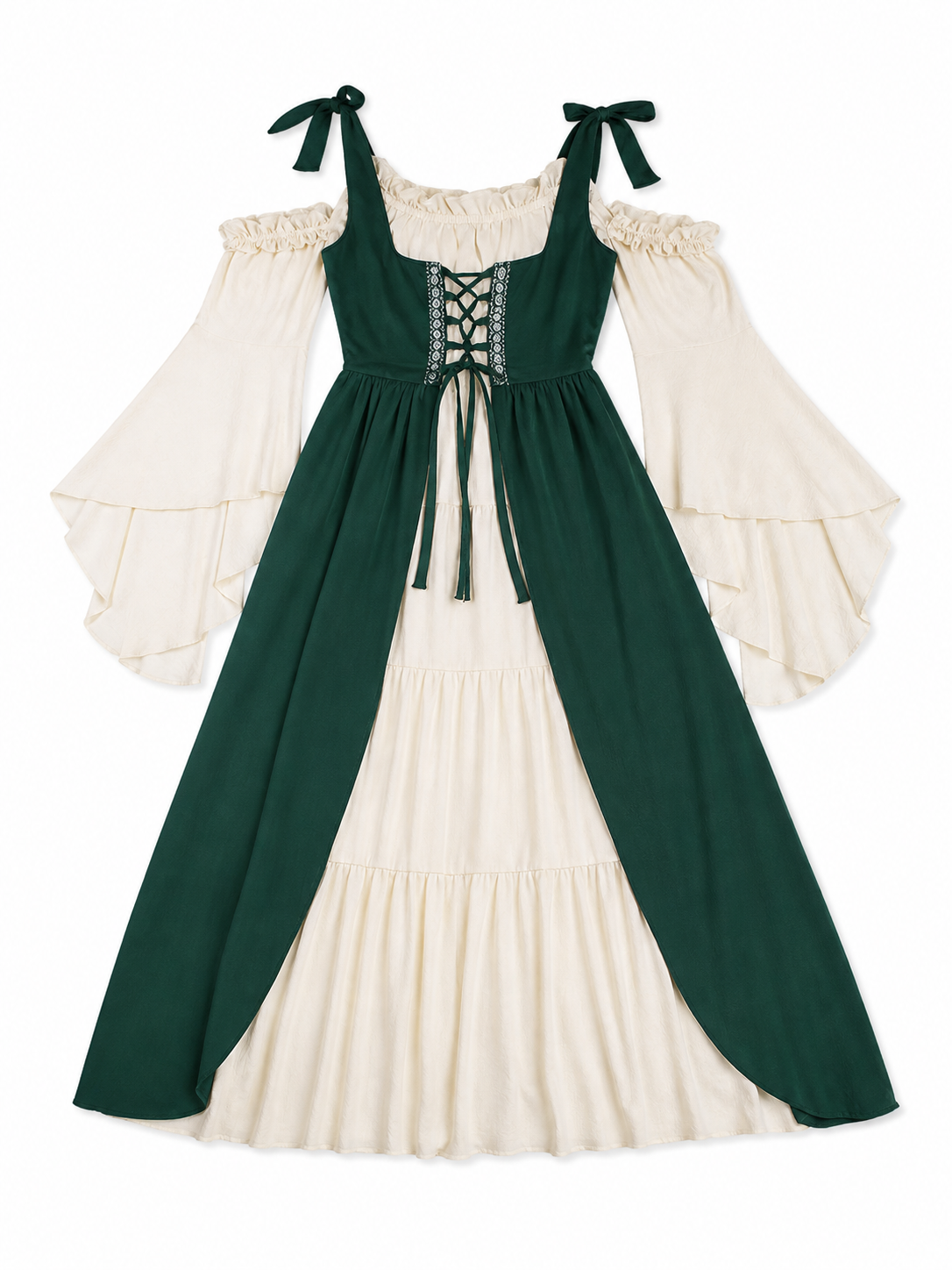Layered Renaissance-Style Costume Dress