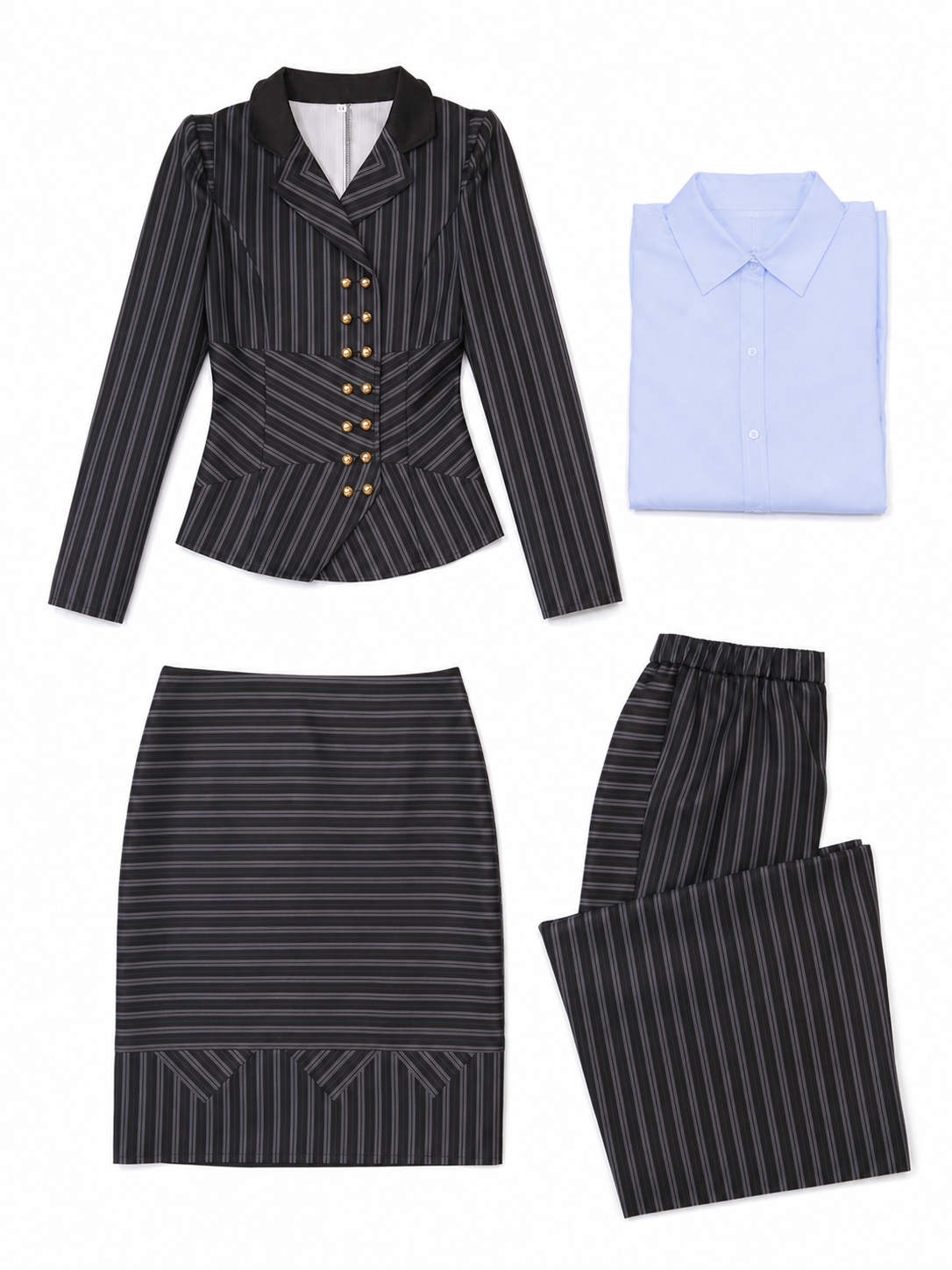 Elphaba Cosplay Costume: Jacket, Skirt, and Shirt