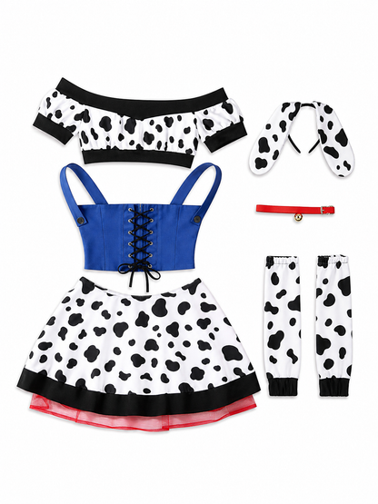 Cow Costume with Ears and Tail