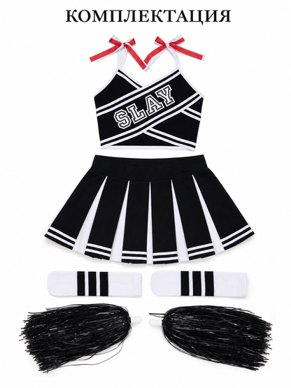 Cheerleading-Style Performance Costume: Top and Skirt