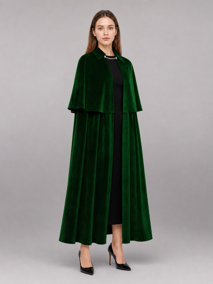 Long Green Gothic Costume Cape