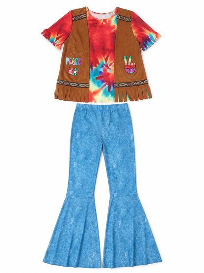 Disco Stage Costume with Vest, Top, and Pants