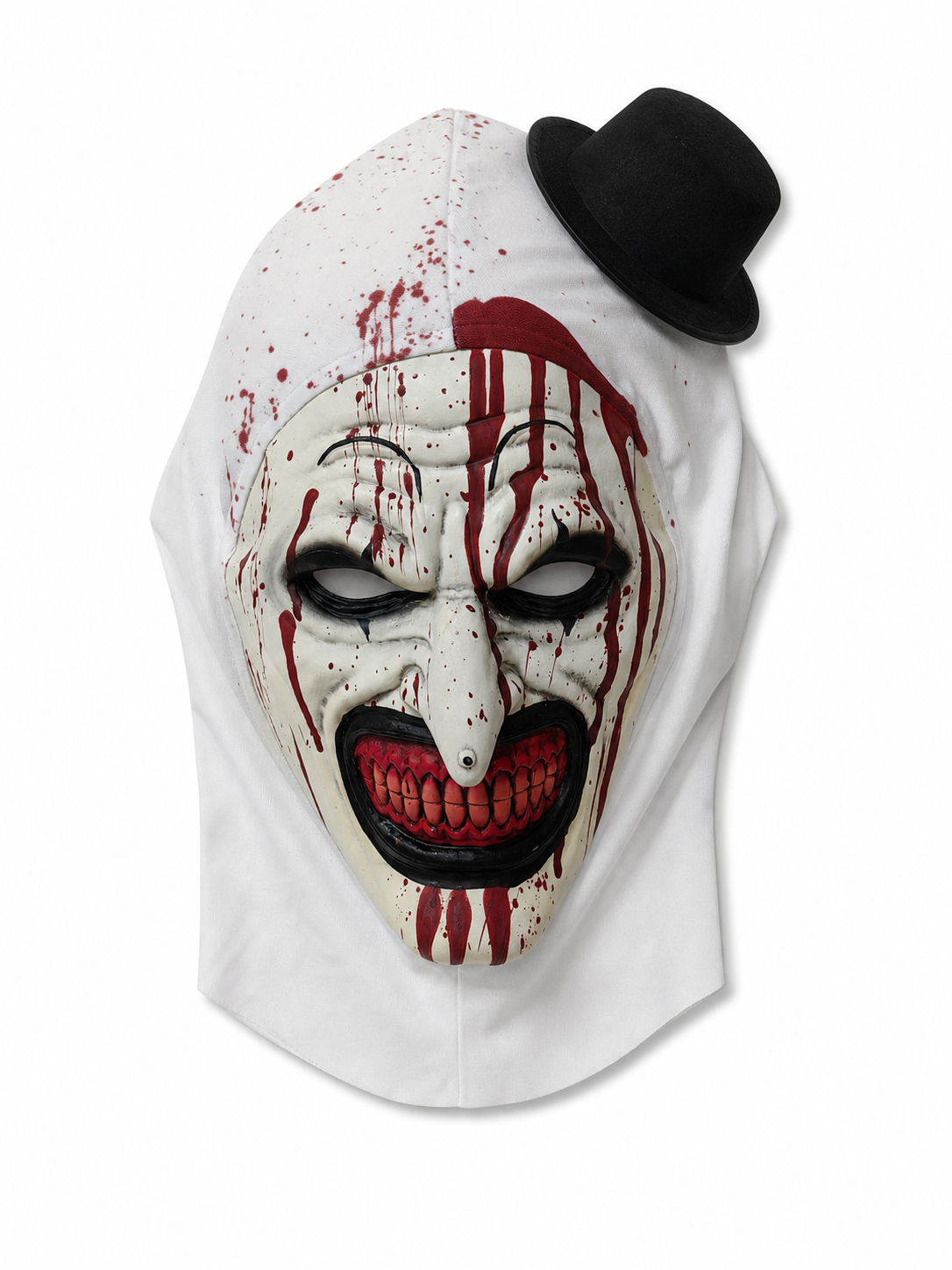 Hooded Clown Mask, Bloody Halloween Makeup