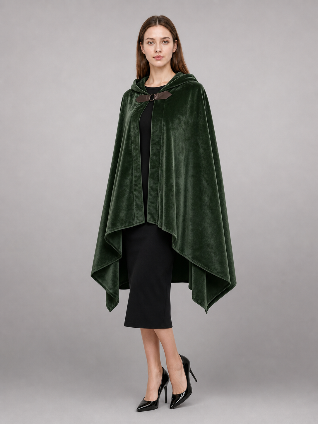Green Hooded Costume Cloak for Cosplay