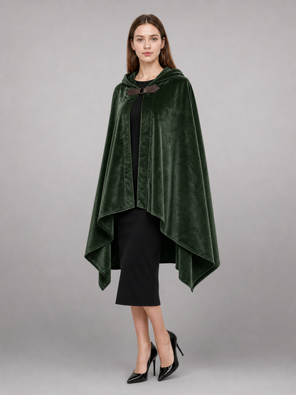 Green Hooded Costume Cloak for Cosplay
