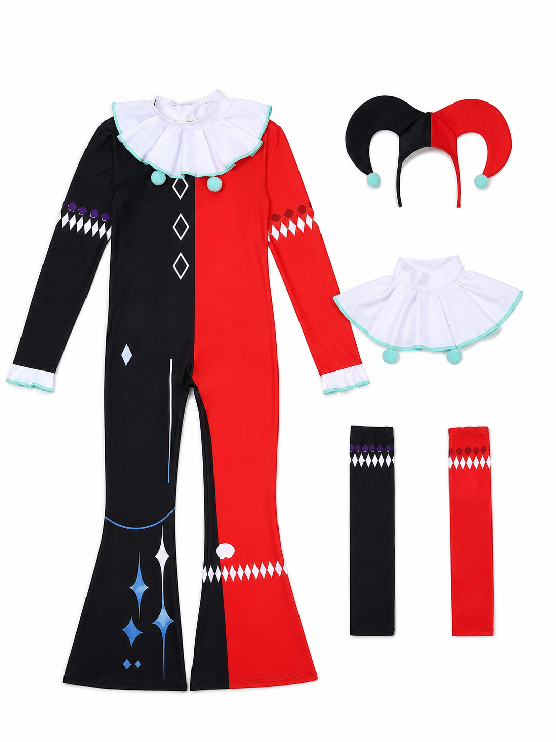 Ghost Clown Costume with Hat