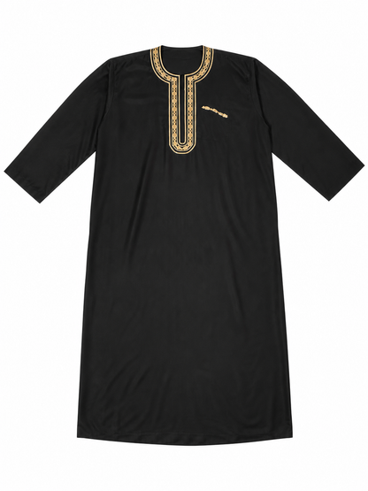 Long loose-fitting Islamic tunic with embroidery