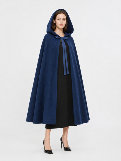 Blue Hooded Medieval Carnival Cloak