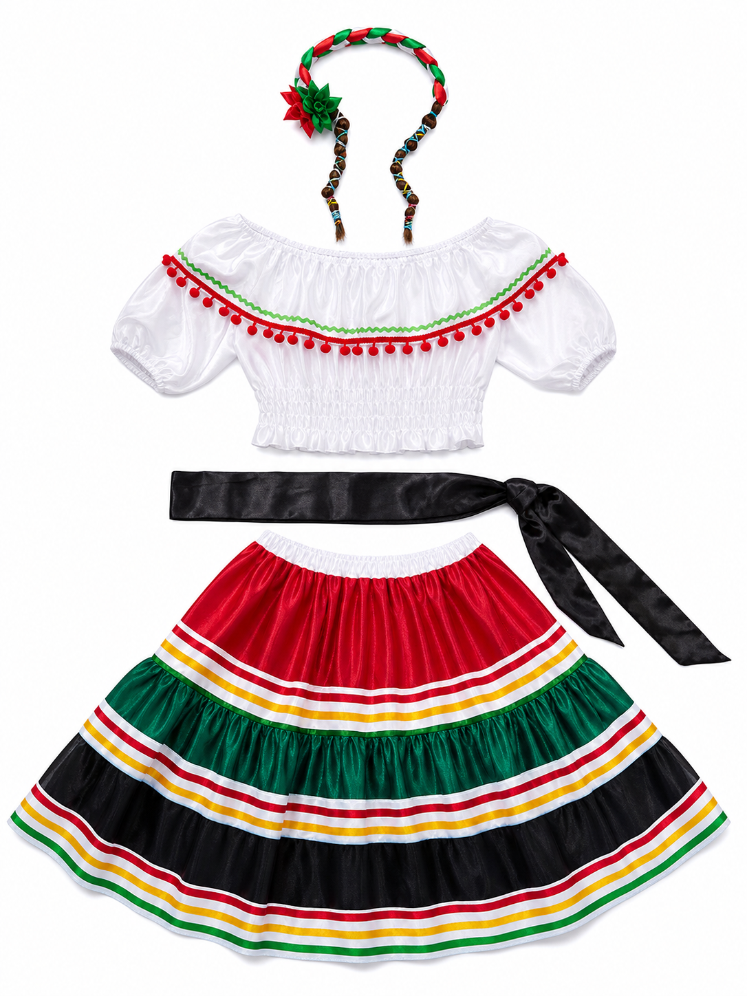 Mexican-Style Folk Dress for Celebrations