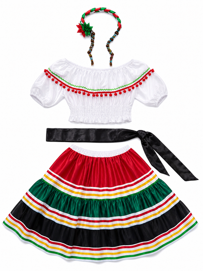 Mexican-Style Folk Dress for Celebrations