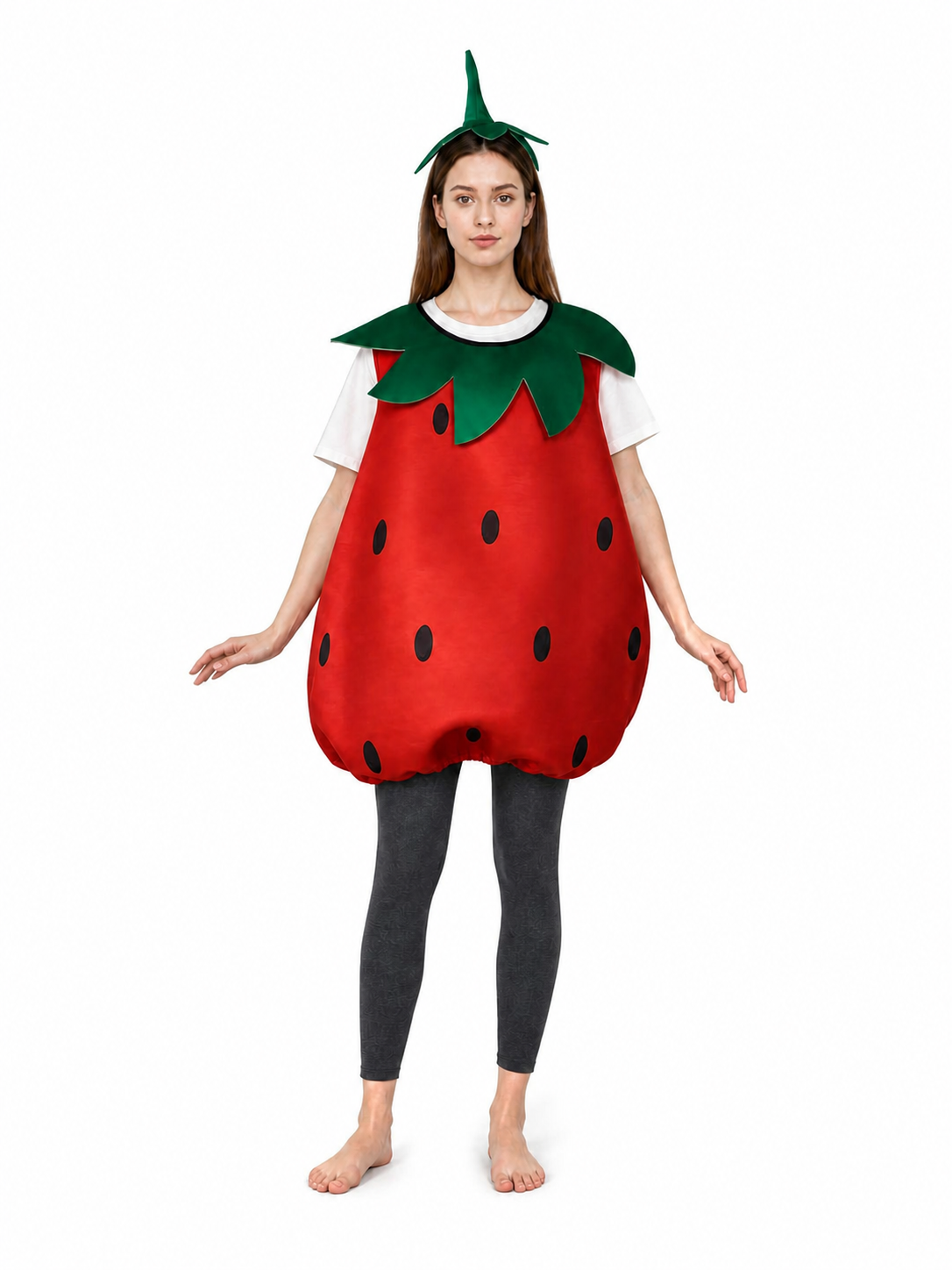 Strawberry Carnival Costume Set with Headwear included items