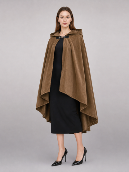 Brown Hooded Costume Cloak