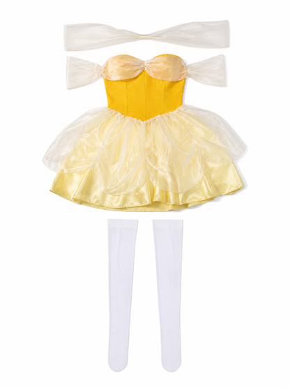 Carnival Costume with a Full Skirt and Crown