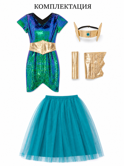 Sequin Cosplay Dress with V-Neck included items