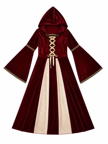 Medieval Hooded Dress, Gothic Style