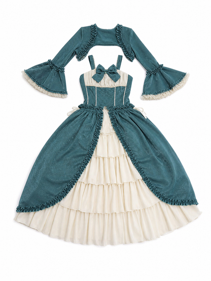 Gothic Victorian-Style Dress with a Bow