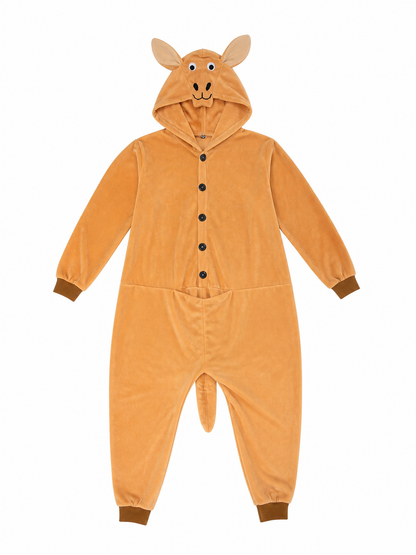 Kangaroo Hooded Costume Jumpsuit