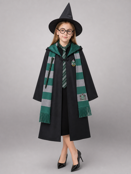 Black hooded costume cloak