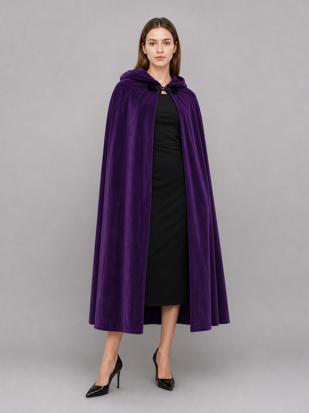 Purple Costume Cloak with Hood