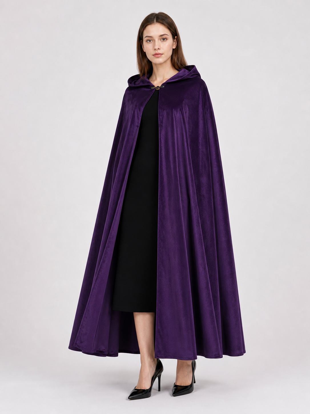 Purple Carnival Cloak with Hood