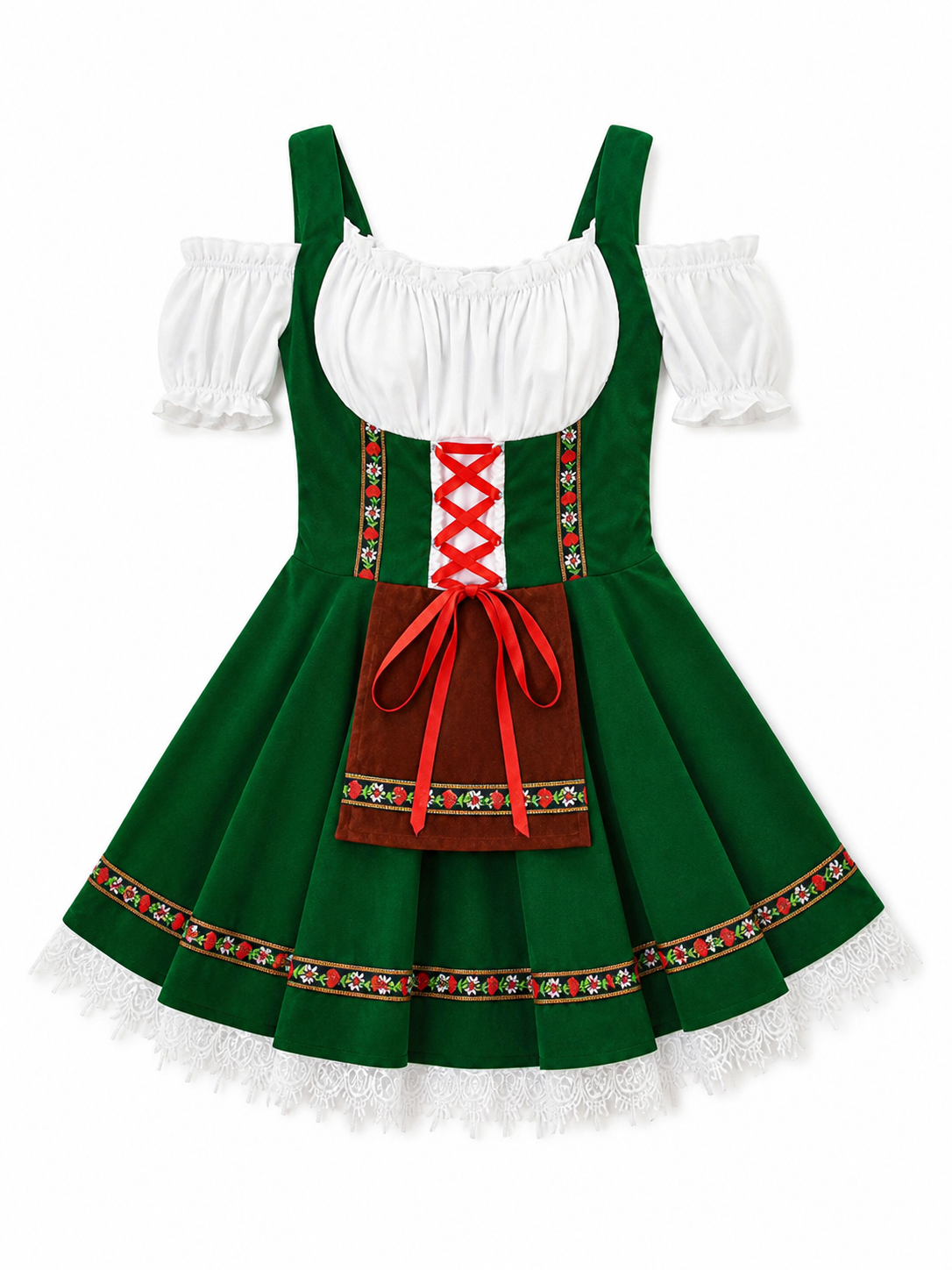 Carnival Dress in an Ethnic Style with Ribbons