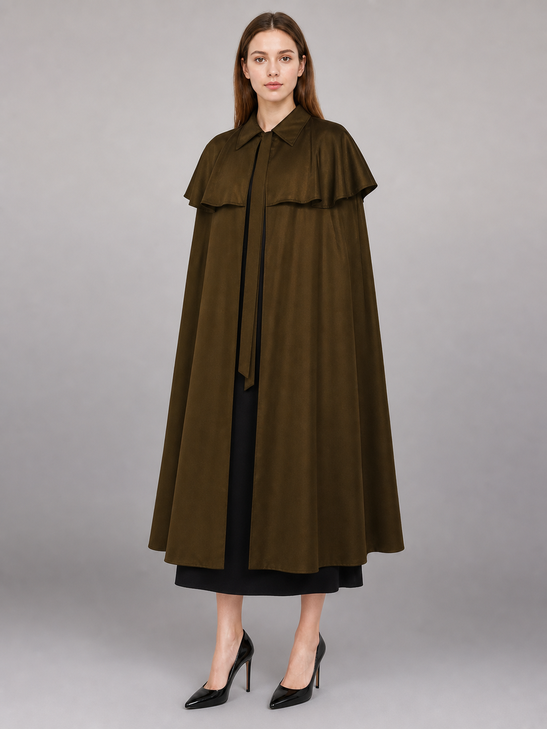 Brown Hooded Carnival Cloak