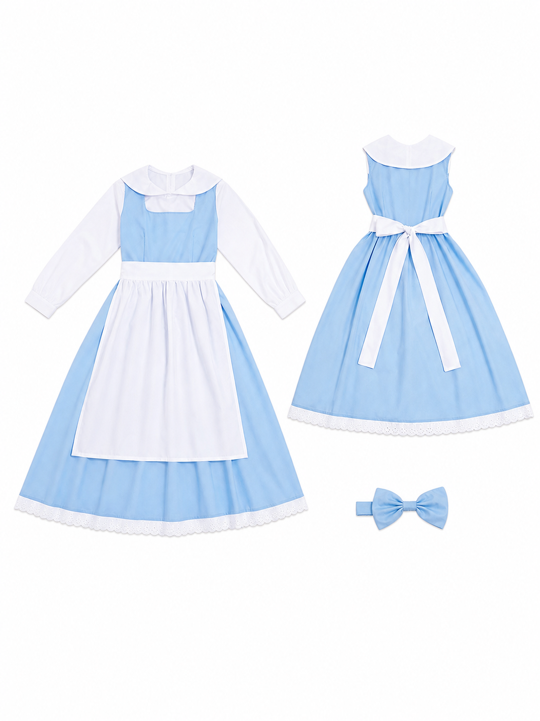 White and Blue Princess Costume Dress