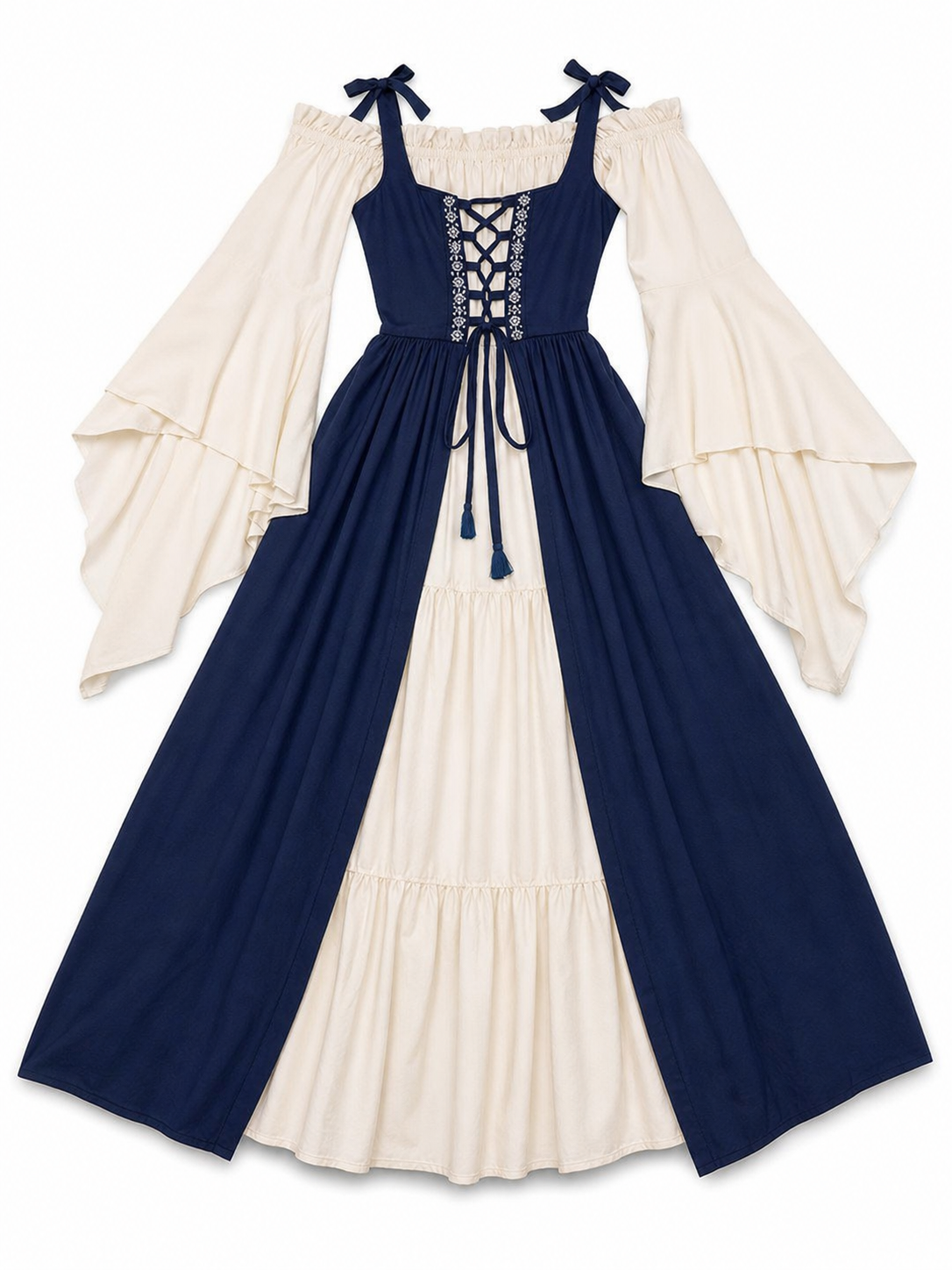 Renaissance-Style Costume Dress with Lacing