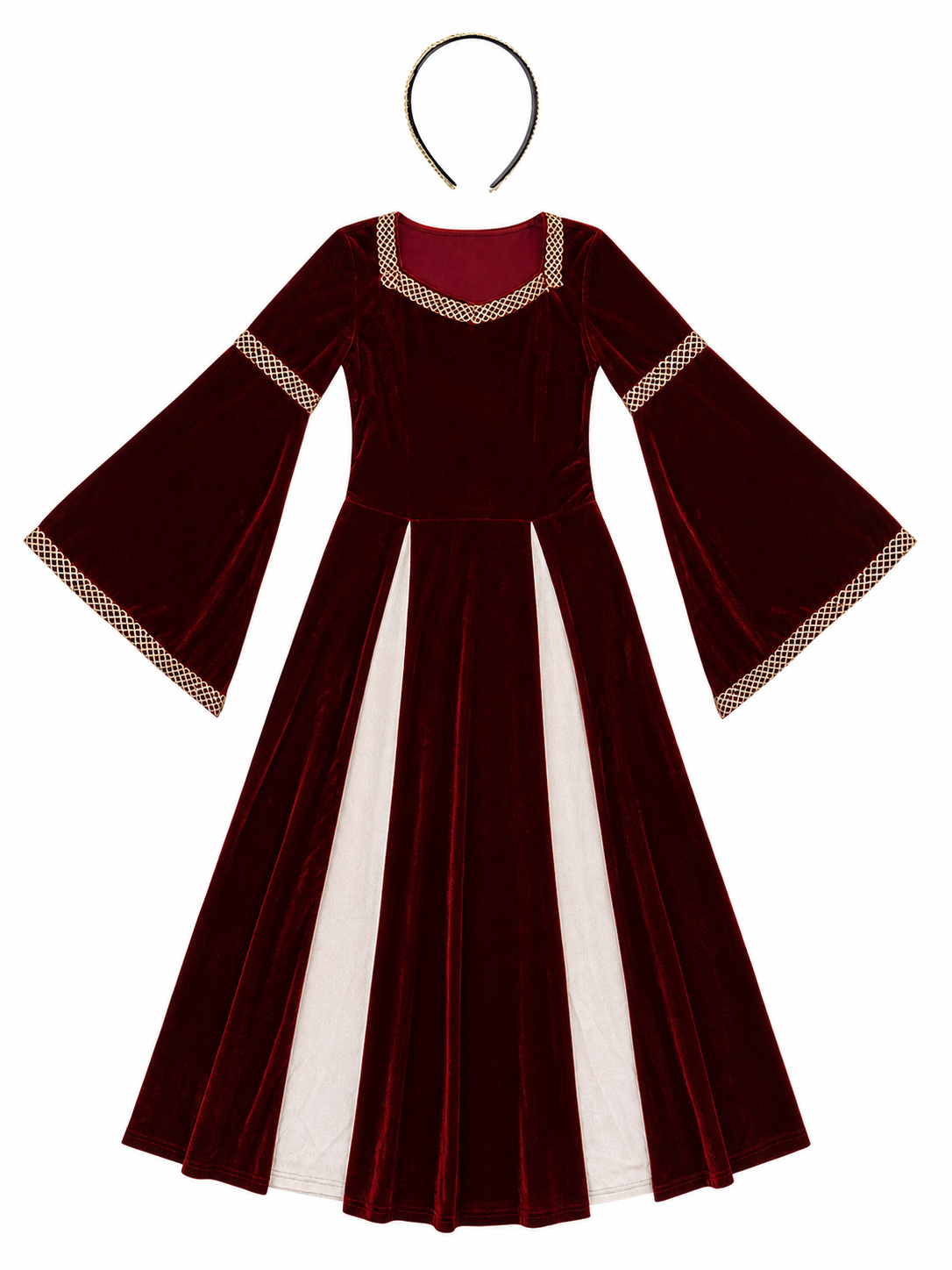 Medieval-Style Costume Dress with Sleeves