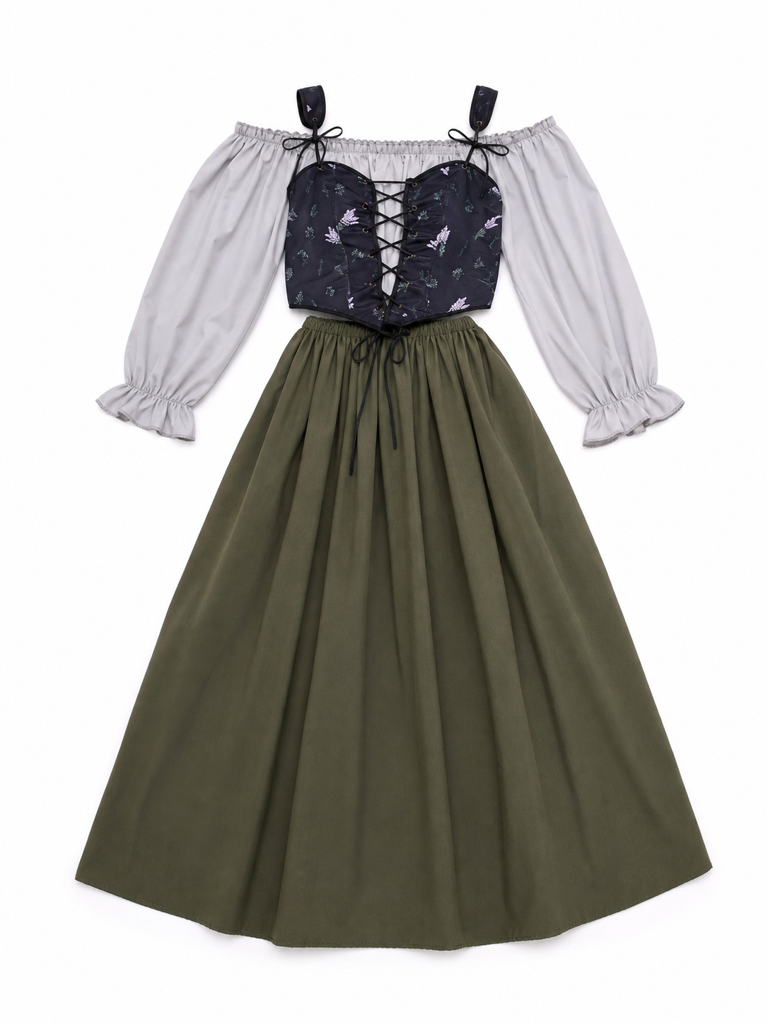Historical Costume Dress with Corset Top