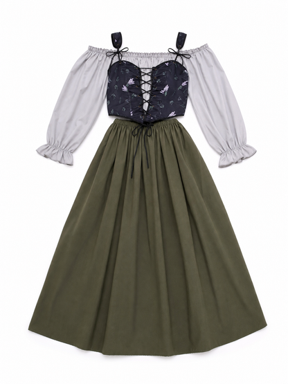 Historical Costume Dress with Corset Top