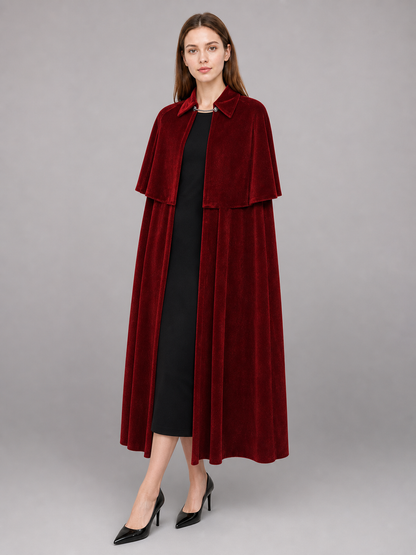 Burgundy costume cape, medieval look