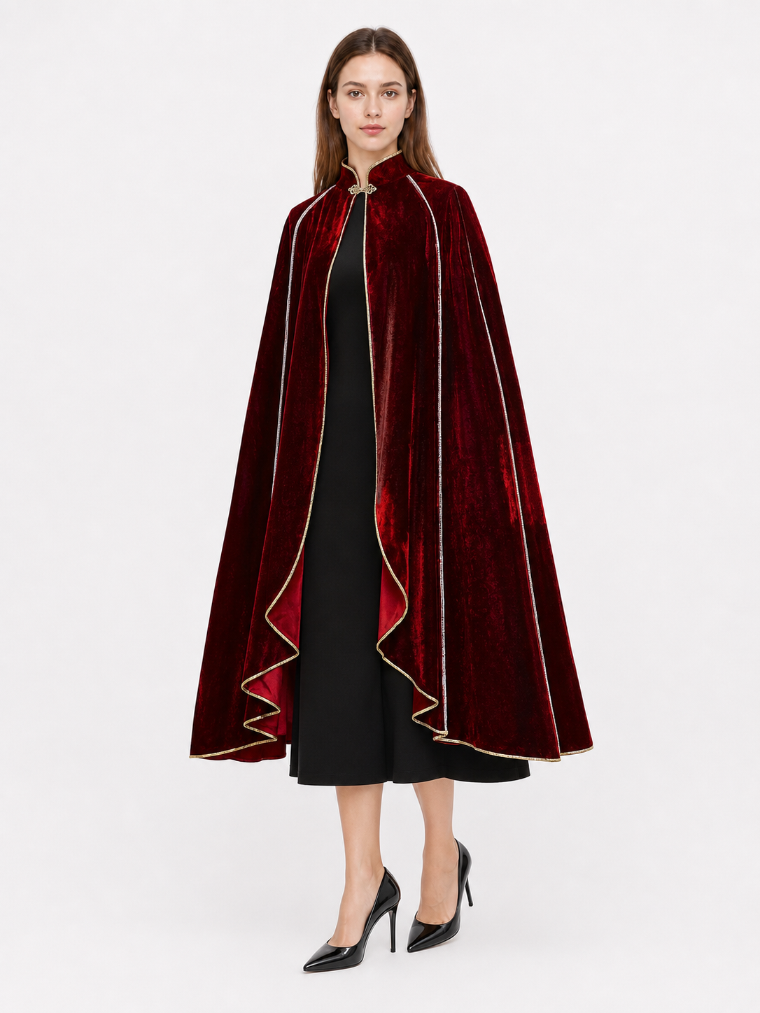 Burgundy Medieval Carnival Cloak