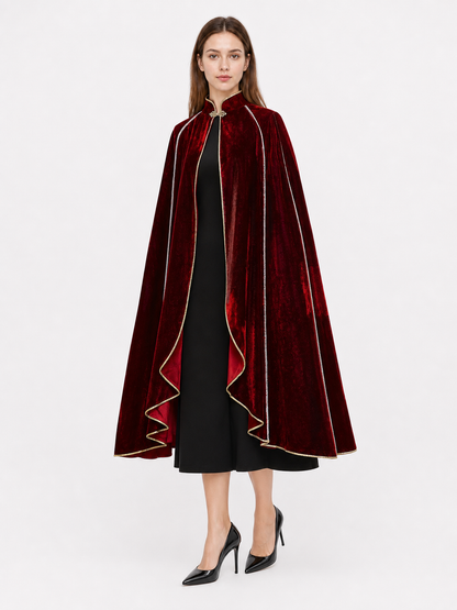 Burgundy Medieval Carnival Cloak