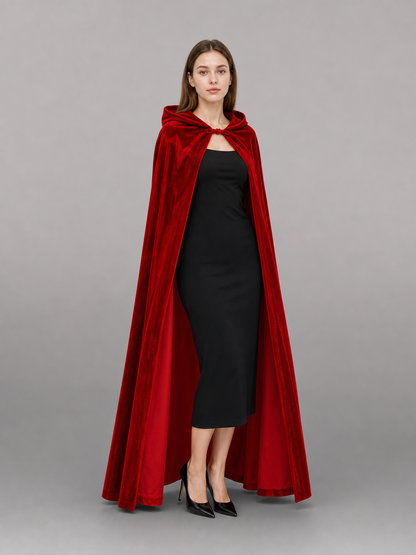 Red Hooded Carnival Cloak for Cosplay